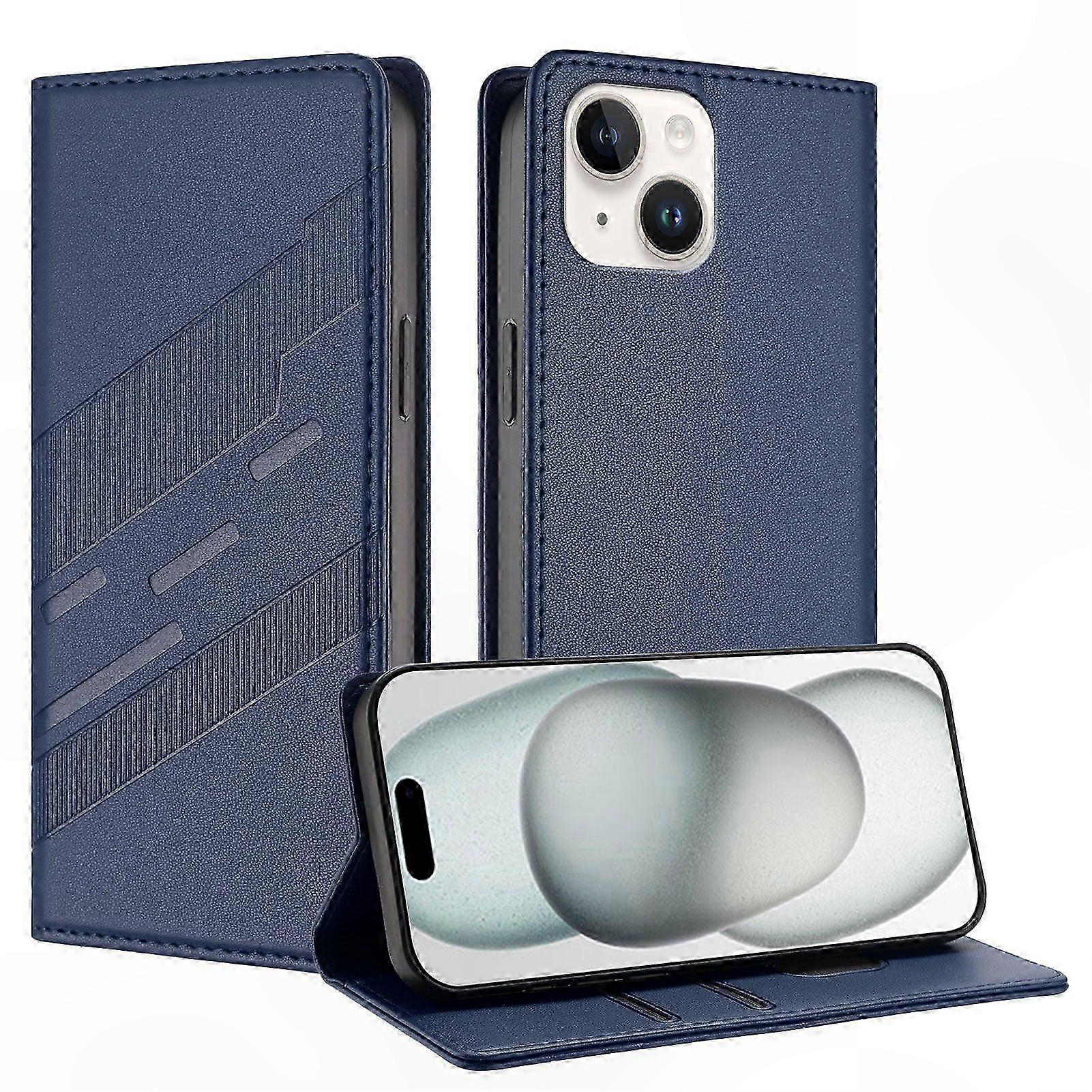 Dark Green Soft Leather Folio Case with Kickstand for Phone Protection and Style