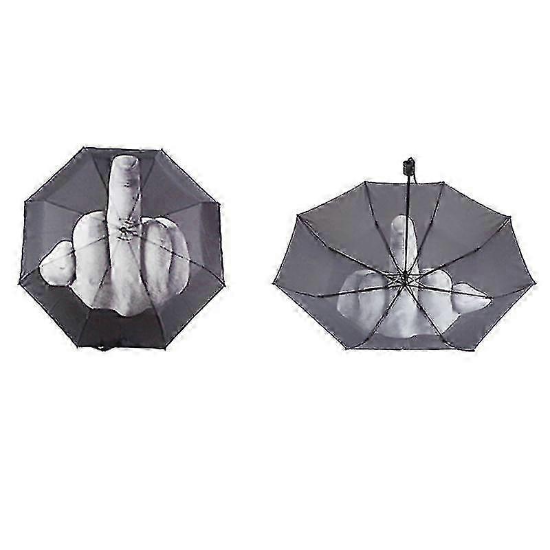 Umbrella Rain Middle Finger Umbrella men Windproof Folding Parasol ...