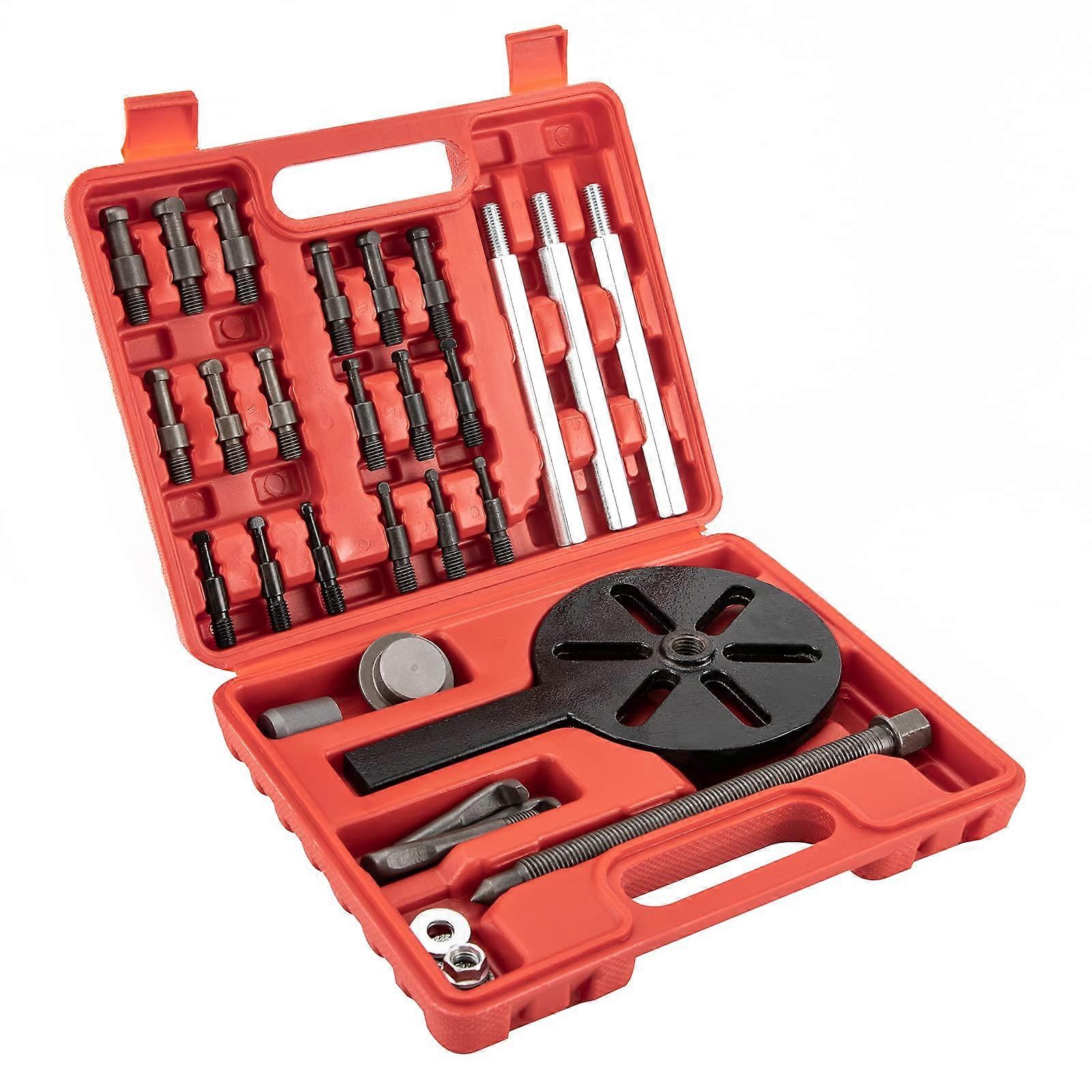 21 in 1 Bearing Disassembly Puller, Inner Hole Removal, 18Puller Set, 3 Tie Rods, Toolbox, Multifunction Disk,  Rod