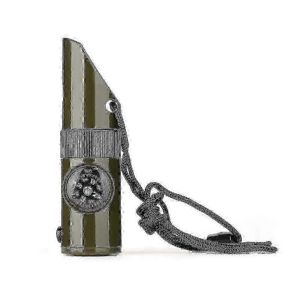 Multifunctional survival whistle, seven-in-one, easy to blow, can illuminate and store things