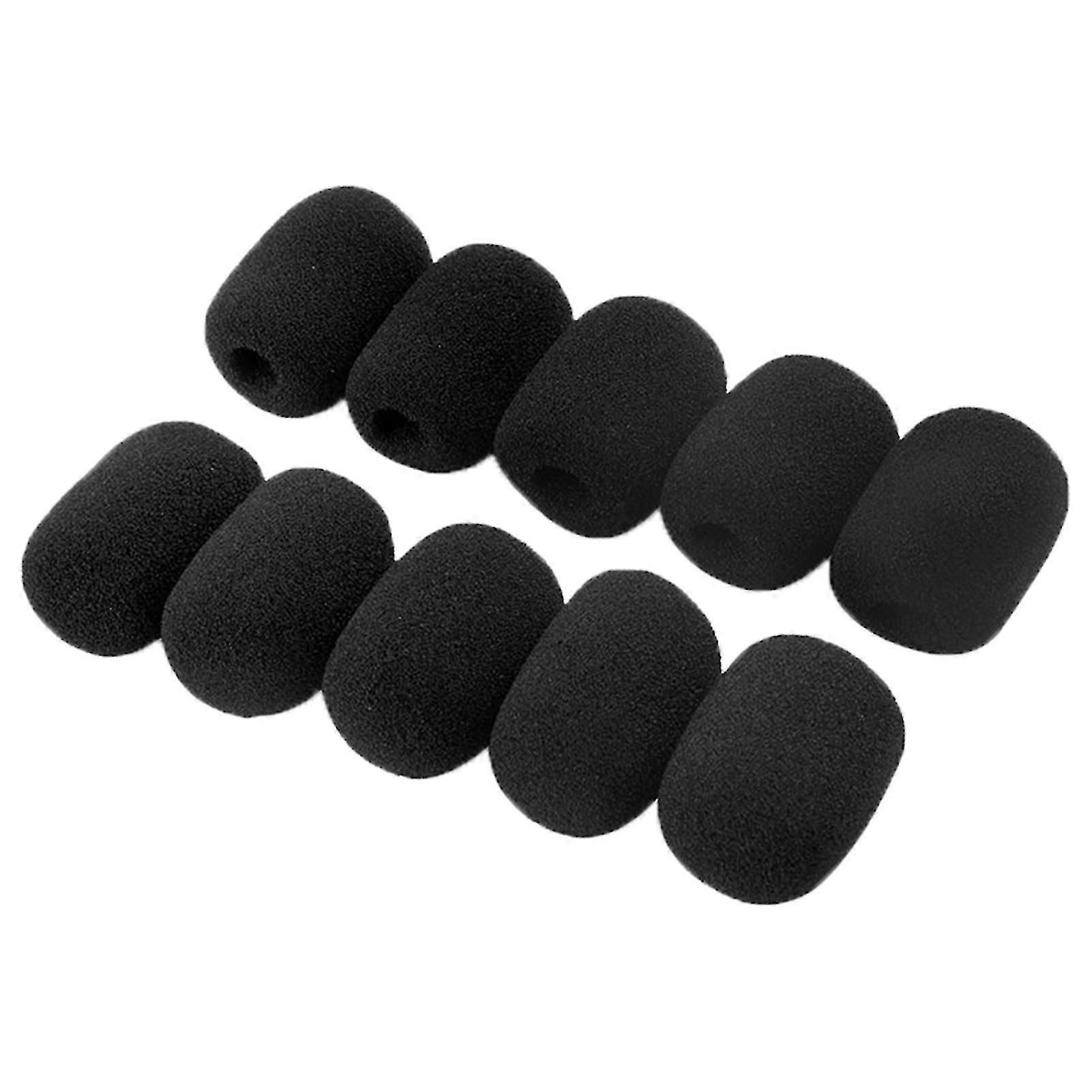 10 stk mikrofon frontrute myk svamp mikrofonbeskytter headset skumdeksler erstatningskompatibel møtemikrofon da