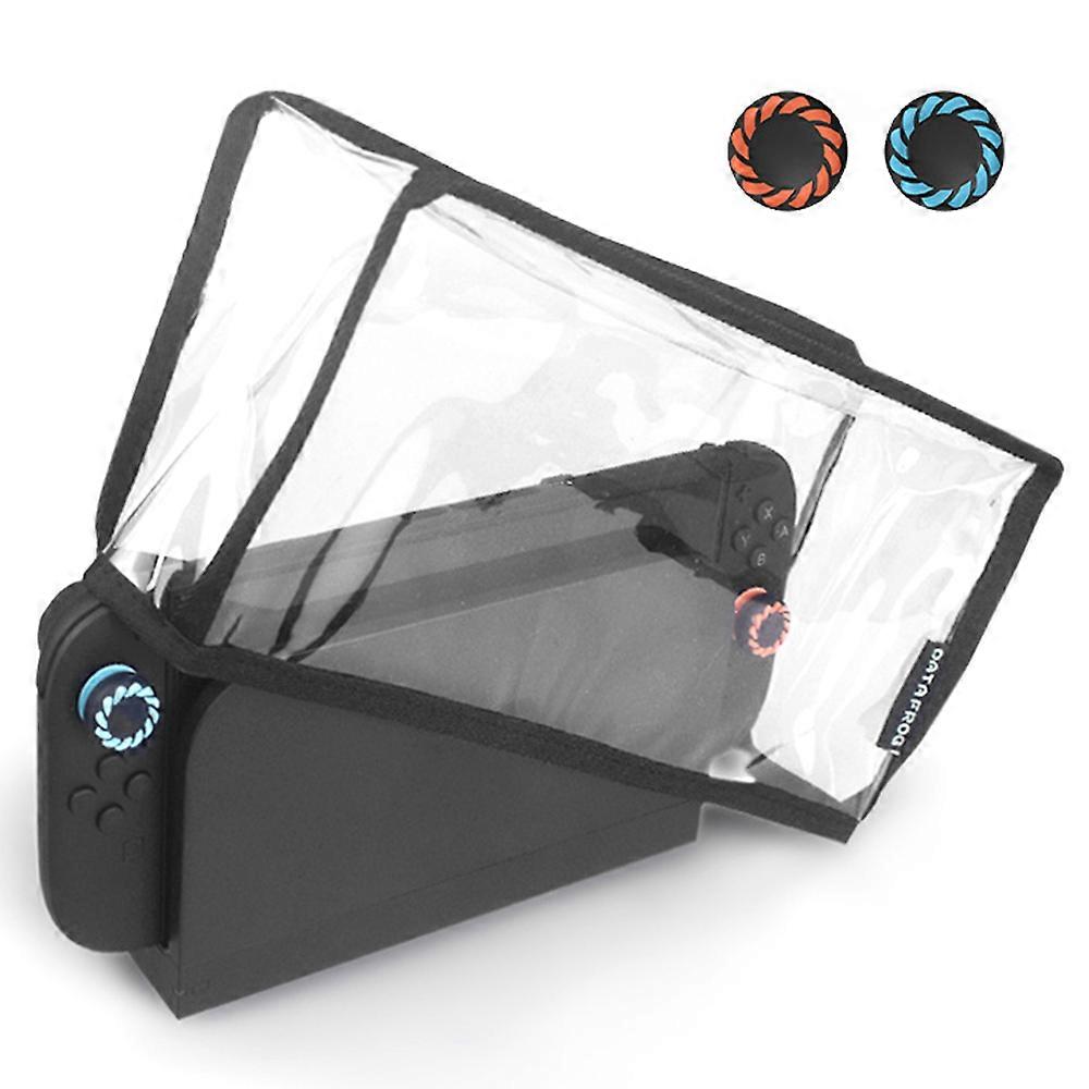 TKdaddy DATA FROG Dust Cover for Nintendo Switch 2 / Switch / Switch OLED Game Console Dock Protective Sleeve with 2 Joystick Caps
