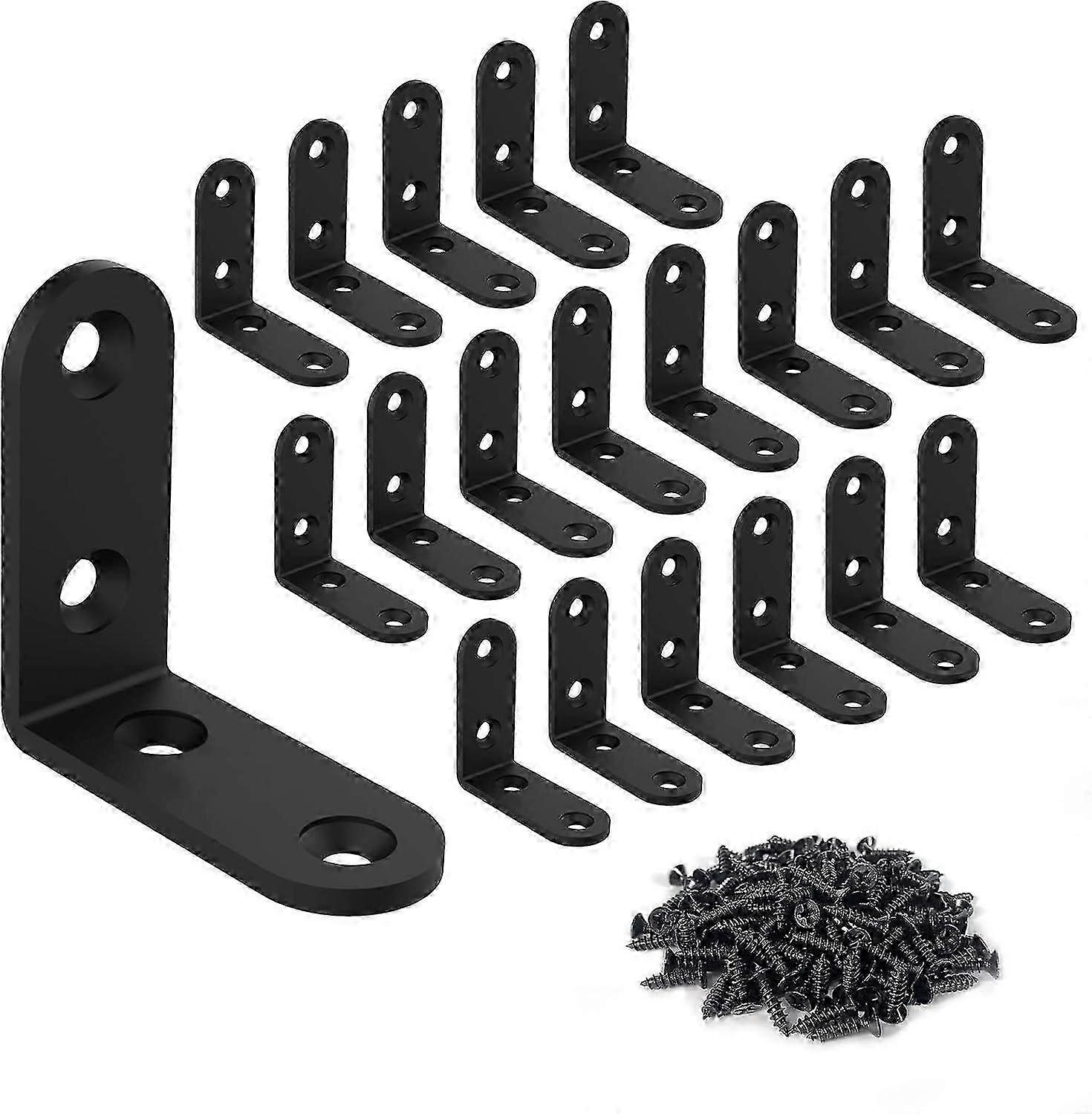 Heavy Duty Steel L Bracket 20Pcs Right Angle Corner Braces