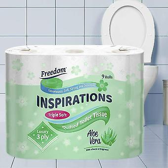 Freedom Inspirations Aloe Vera 3-Ply Toilet Paper - 45 Rolls Quilted Soft  Tissue
