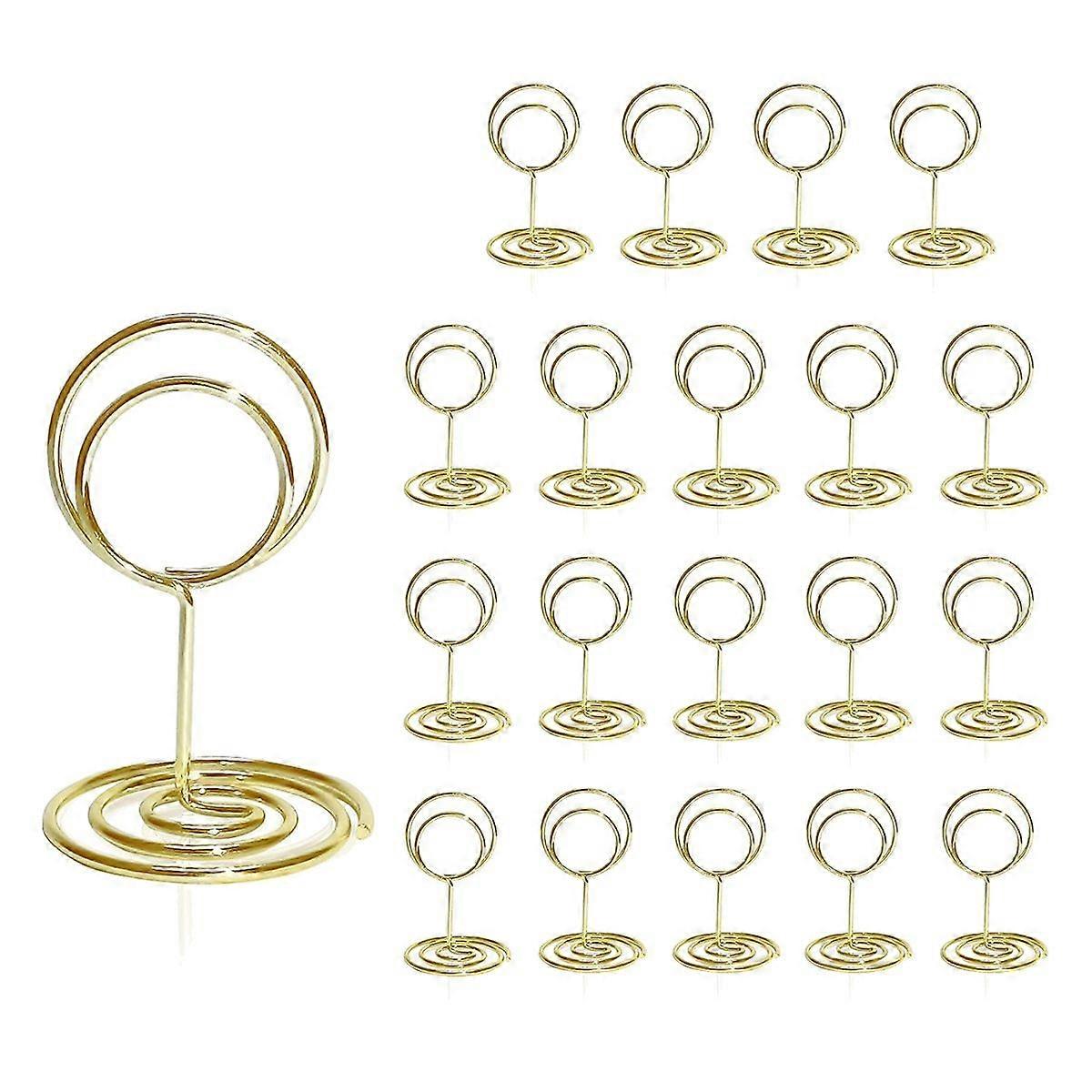 Table Number Holders 20Pcs - 2 Inch Mini Place Card Holder Short Table Number for Wedding Party (Go
