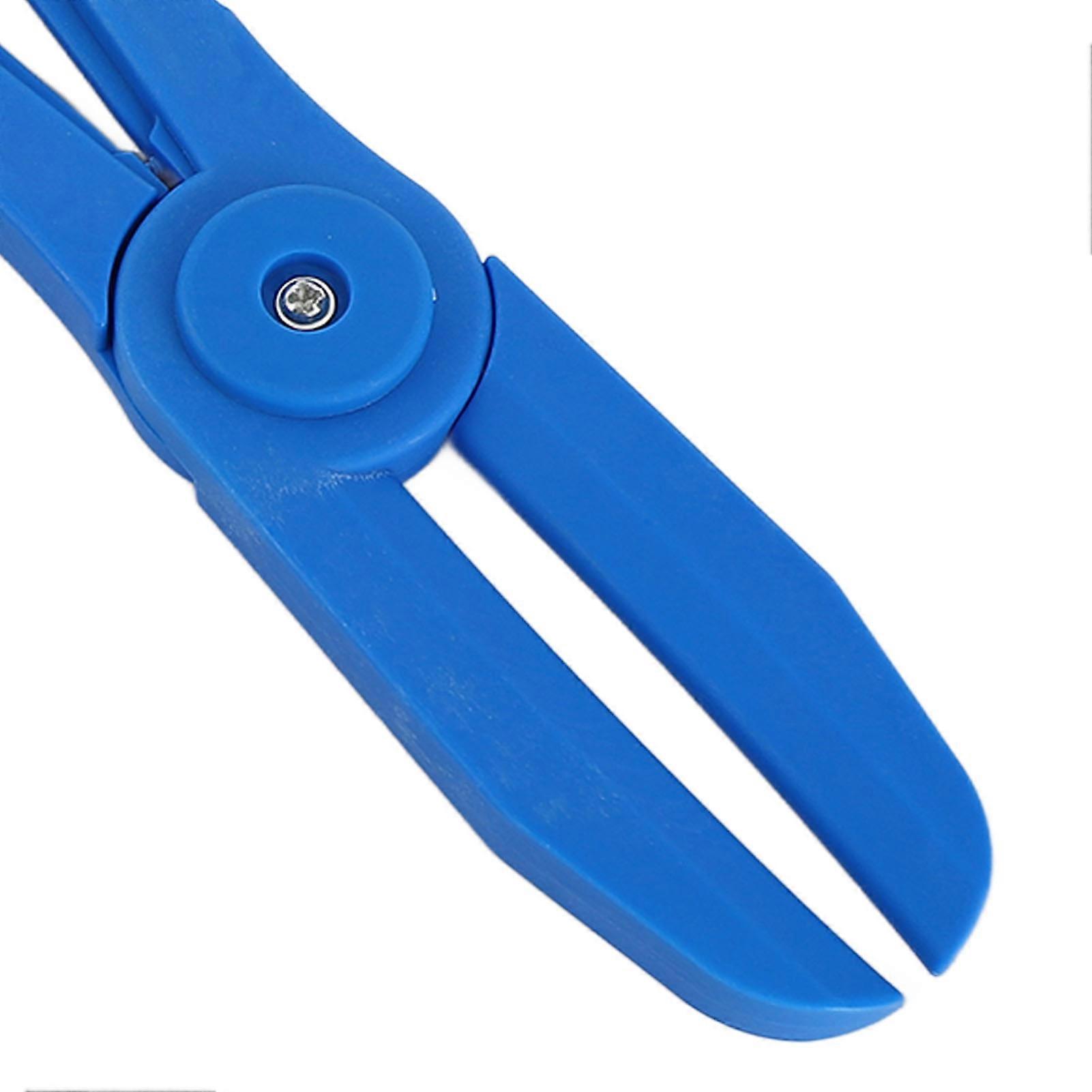3-Piece Nylon Insulated Brake and Fuel Hose Clamp Set, Multiple Sizes, Blue