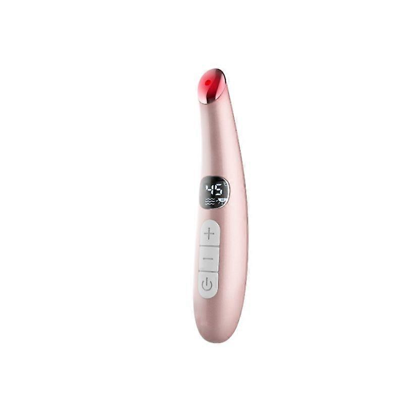 Eye Lifting Wand, 3 in 1 Vibrating Red Light 98F to 113F LCD Display Eye Massager for Fine Lines & Wrinkles, Dry Eyes, Dark Circles & Puffiness(pink)