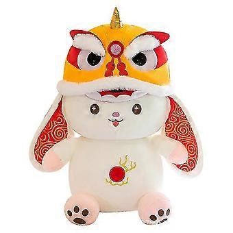 Lucky Lion Dance Rabbit Plush Toy Doll Gift Pillow Event Gift Creative Rabbit Doll（35cm）