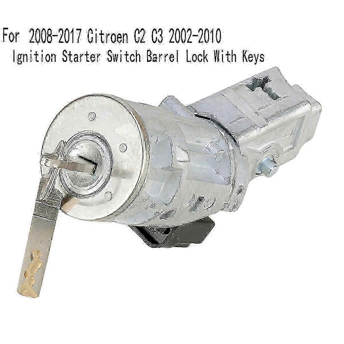 Ignition Switch Barrel Lock with Keys for Partner MK2 2008-2017 C2 C3 2002-2010