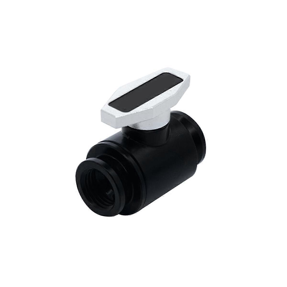 Water Cooling Kit Double Inner G1/4 Thread - Water Stop Valve Hard Pipe Closing Pipeline Silver&Black