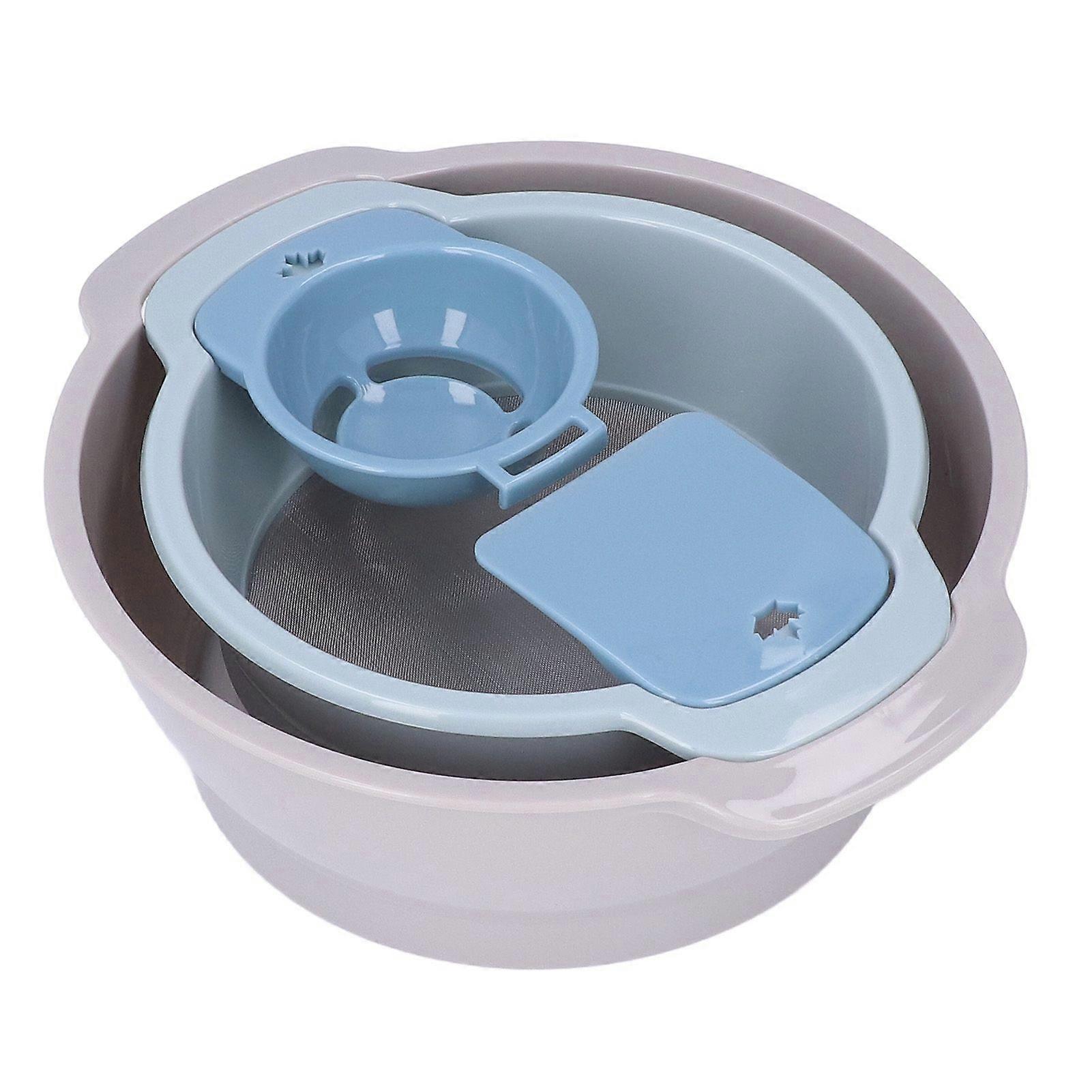 4Pcs Pollen Sieve Set Stackable Design Save Space Lightweight Trimming Tray with Mesh for Kitchen Baking