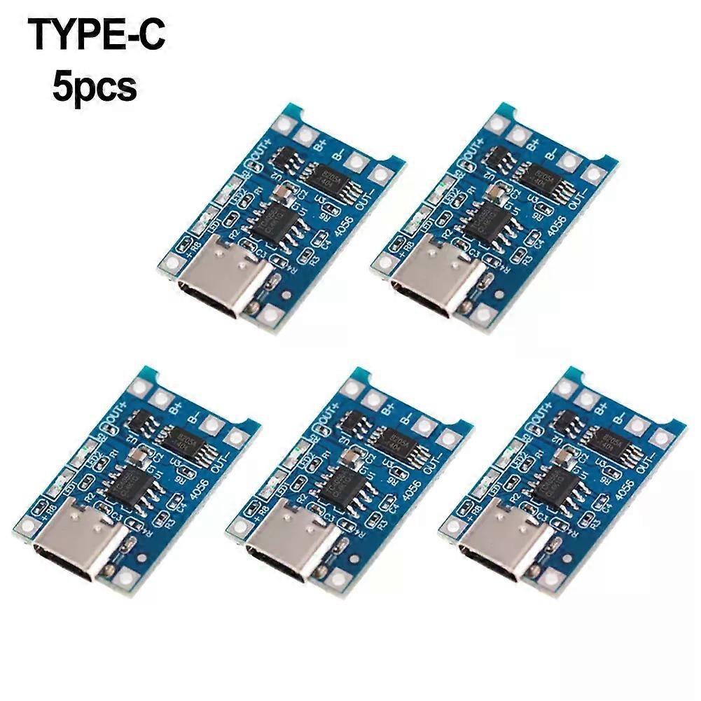 5*Lithium Battery Charging Board Battery Charging Board Module With Battery Protection TYPE-C USB 5V 1A