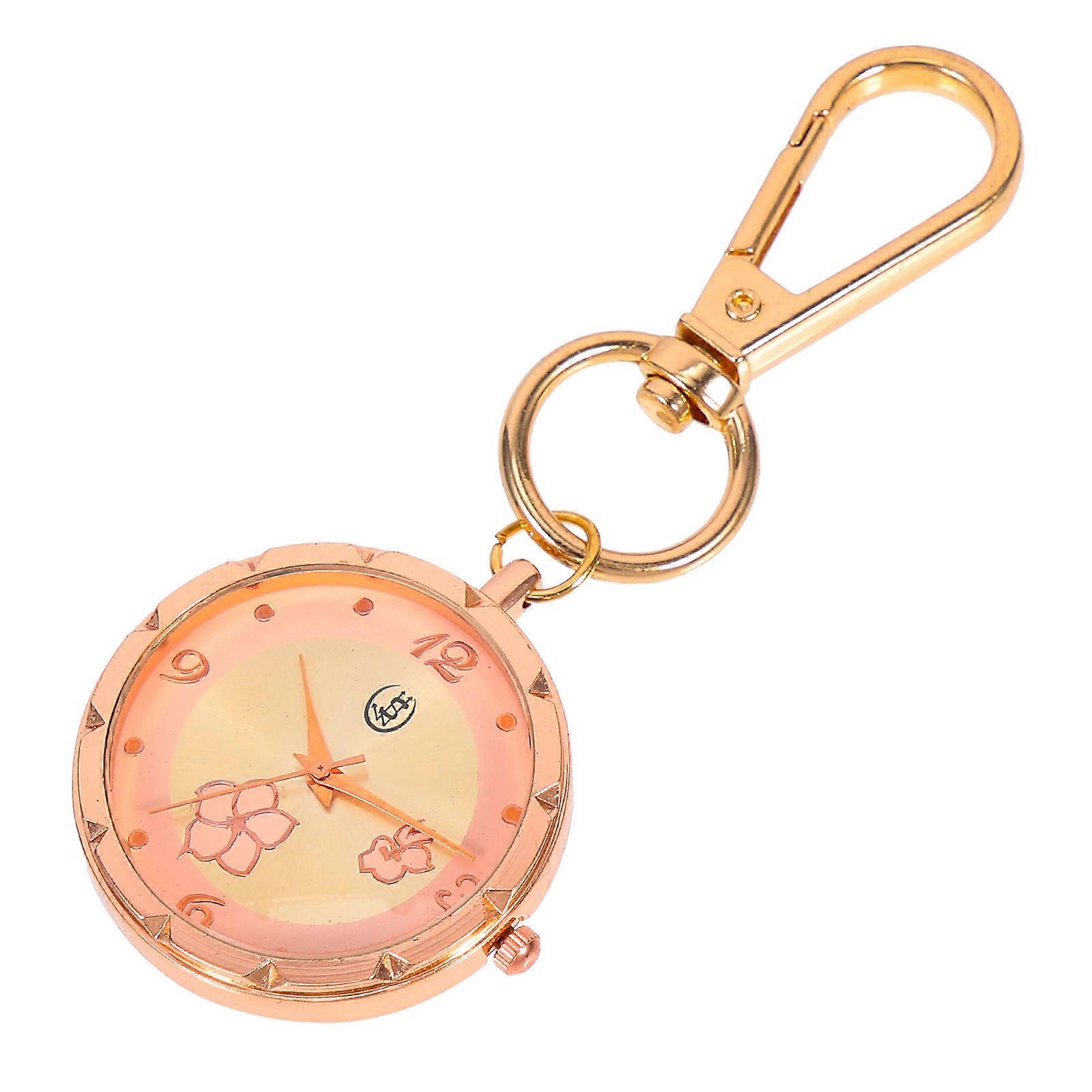 Clip on Pocket Watch for Nurses Key Buckle Pocket Watch with Assorted Color