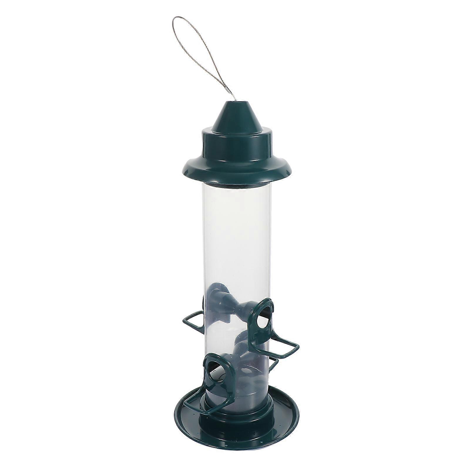 Plastic Hanging Bird Feeder Automatic Bird Feeding Tool 2Pcs for Outdoors