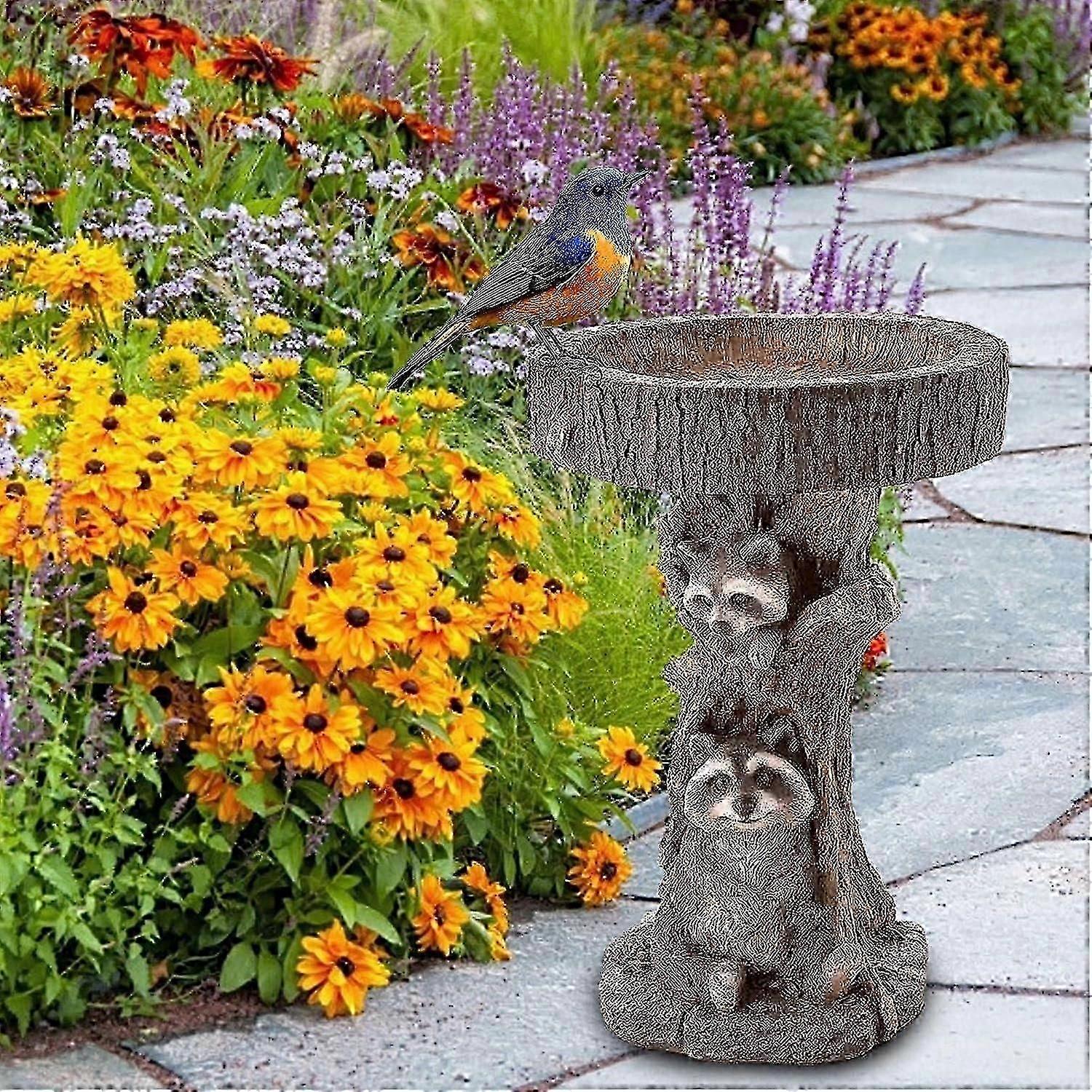Decorative Crafts Bird Feeder - Natural Resin Drinking Tool for Garden Birds