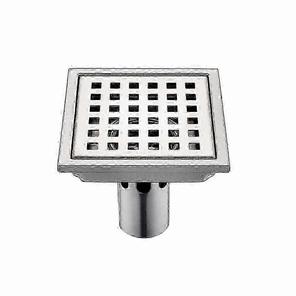 Stainless Steel Square Floor Drain with Deodorizing Filter 15x15cm Anti-Backflow and Leak-Proof Design for Home Use