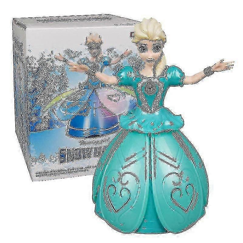 Schnee Tanz Puppe Frozen Elsa Tanzend Rotierend Singen Flashing Weihnachtsgeschenk Db