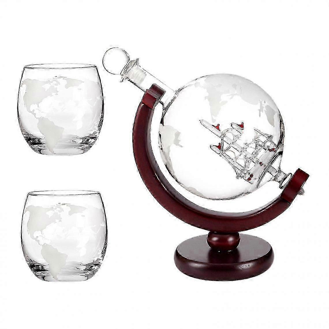 850ml Globe Decanter Whiskey Decanter Set For Liquor Only 1 Glass