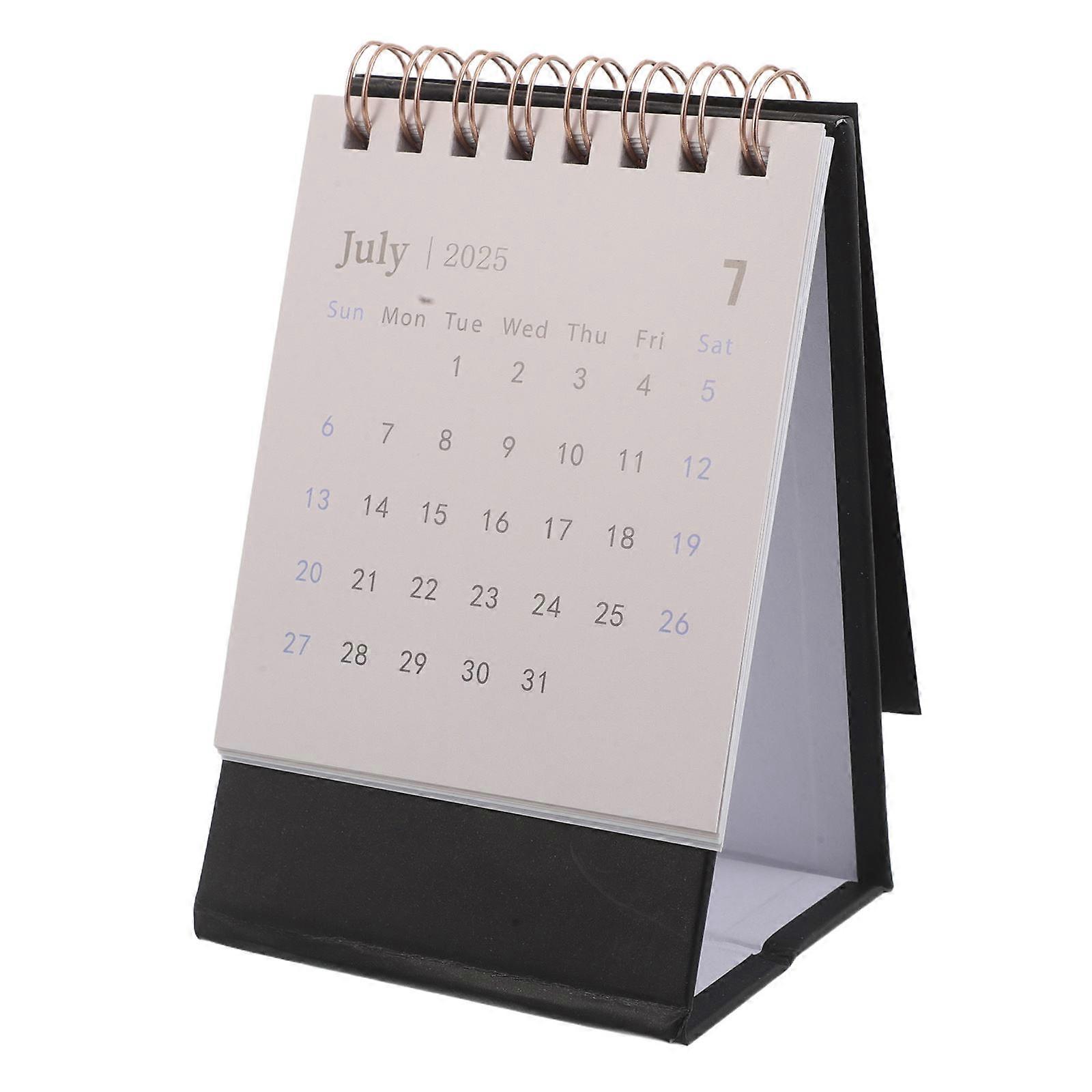 2026 Mini Desk Calendar for Daily Use with 5Pcs Standing Flip Small Tabletop Planner