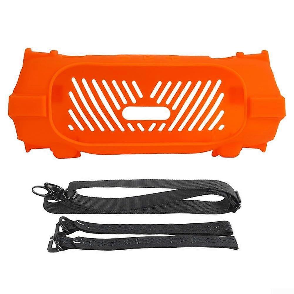 Silicone Cover for JBL Charge 6 Orange Protective Case for Portable Speaker ScratchResistant
