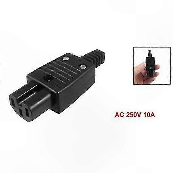 C15 Female Power Socket Adapter, AC 250V 10A Connector for IEC320-Compatible Cables