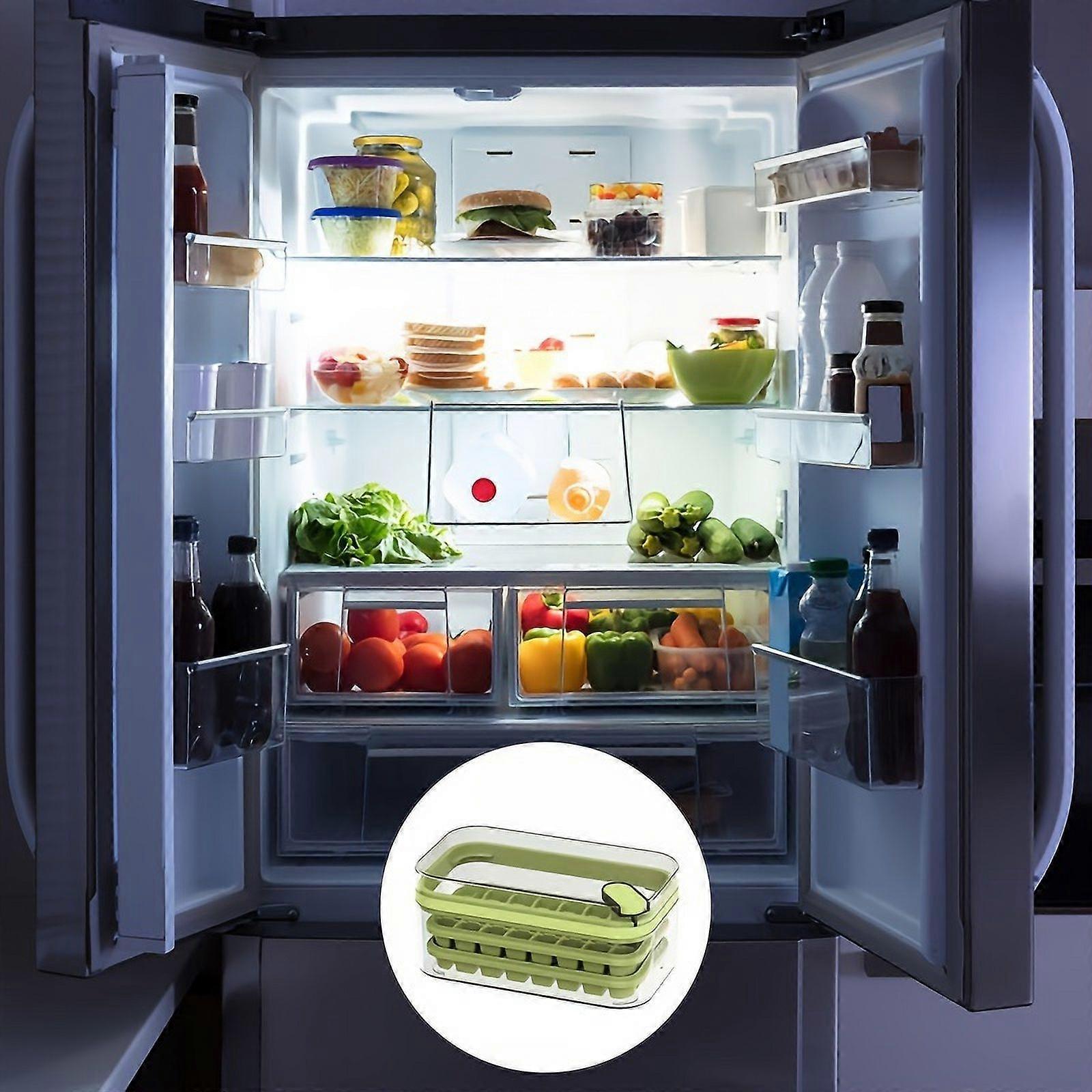 Silicone Ice Cube Tray with Lid & Bin - Easy Release Ice Maker Mold for DIY Kitchen Use