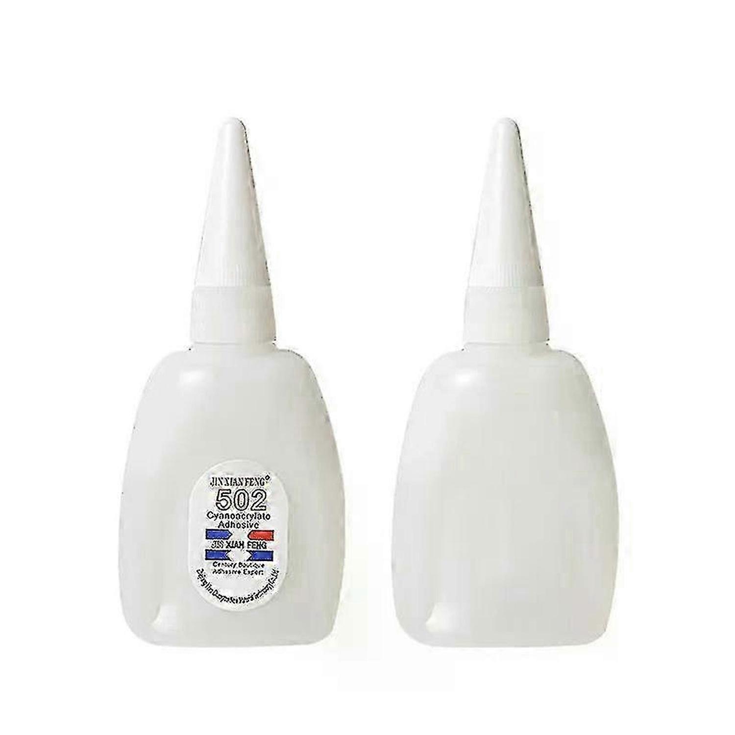 502 Superkleber, sofort trocknender Cyanacrylatkleber, für Leder, Gummi, Holz, Metall, starke Bindung, Flüssigkleber, Werkzeug – 2er-Pack