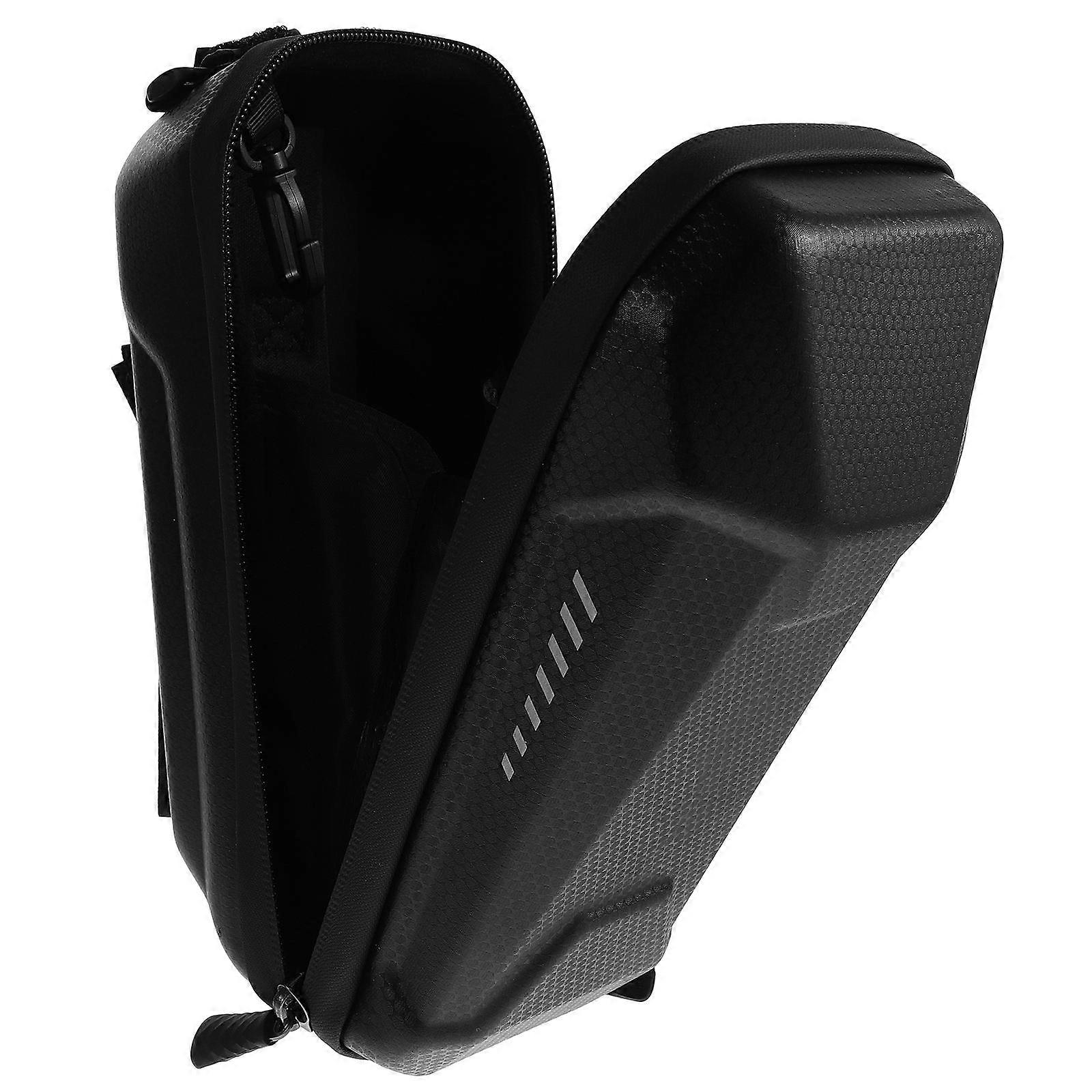 PU Handlebar Bag for Motorcycle Use Black Front Storage Pouch