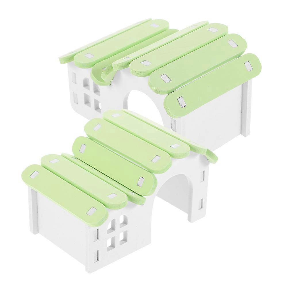 Guinea Pig Hideout Hamster Hut for Pets 10Pcs Durable PVC White
