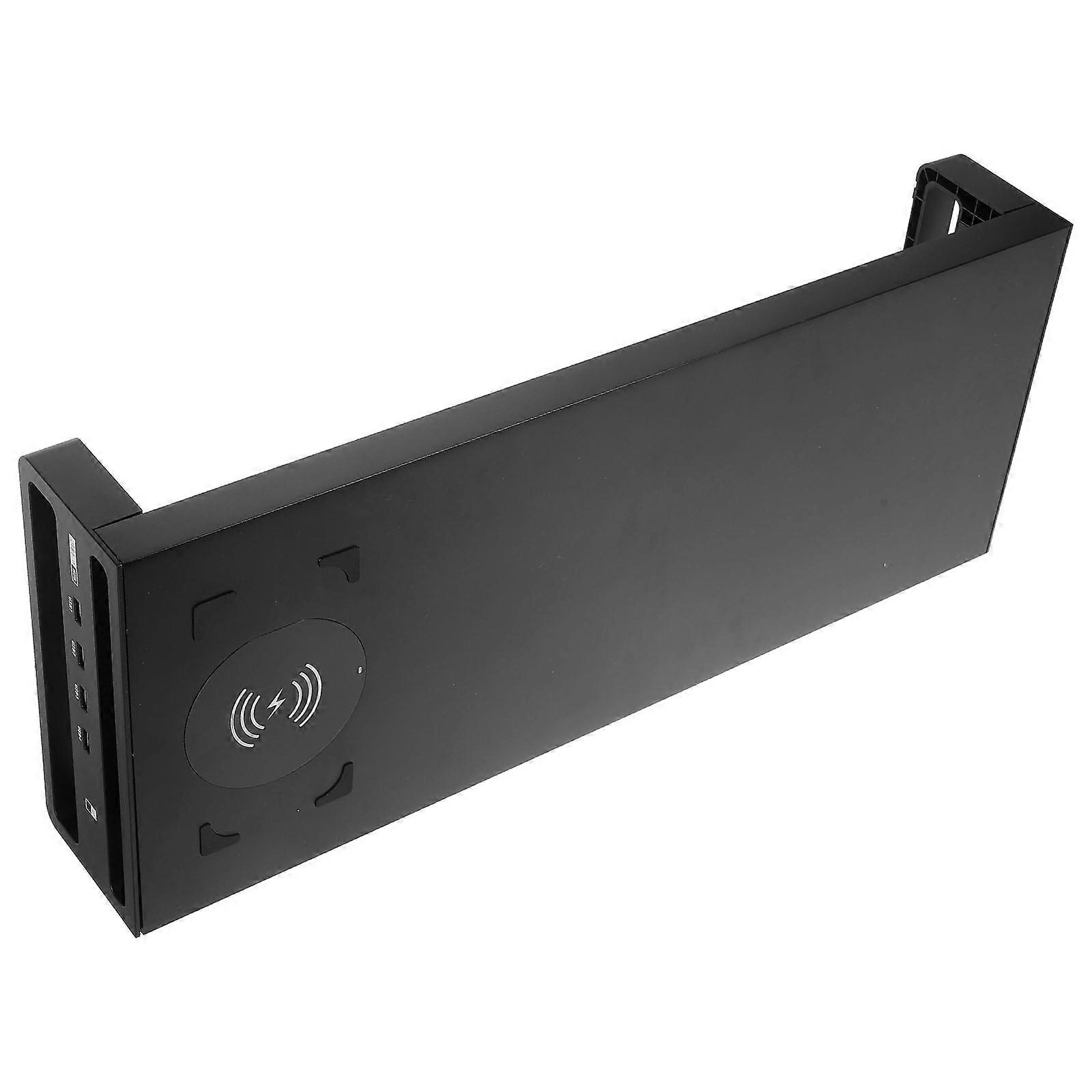Black Monitor Riser Support For Laptop And Desktop Computers With USB Charging Hub 54X20X9CM 1Pack