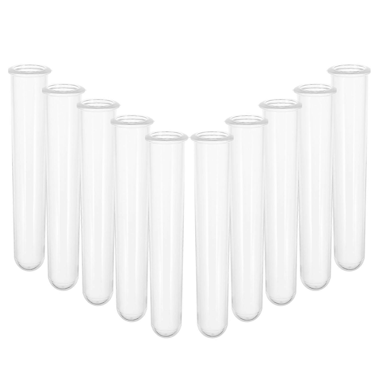 Clear Acrylic Test Tubes for Candy Storage and Lab Experiments 10Pcs