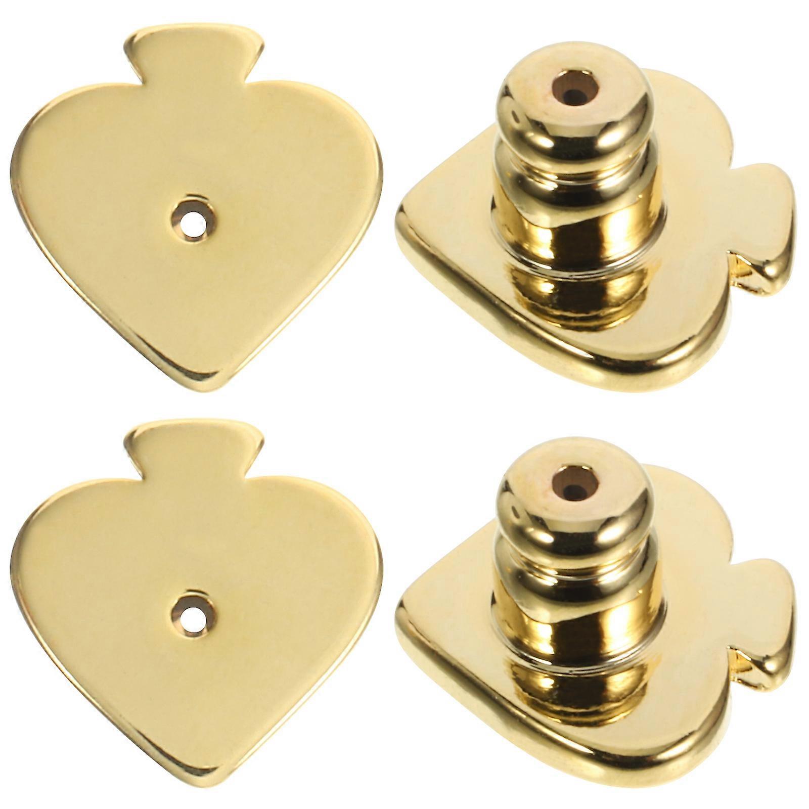 Golden Copper Metal Earring Backs for Earrings Use 8Pcs Replacement