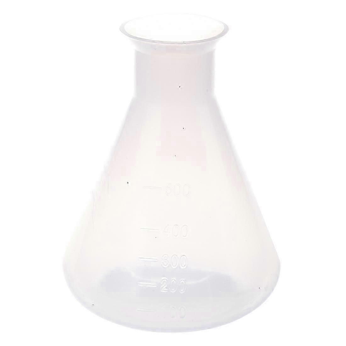 500ml Clear Plastic Laboratory Chemical Conical Flask Storage Bottle