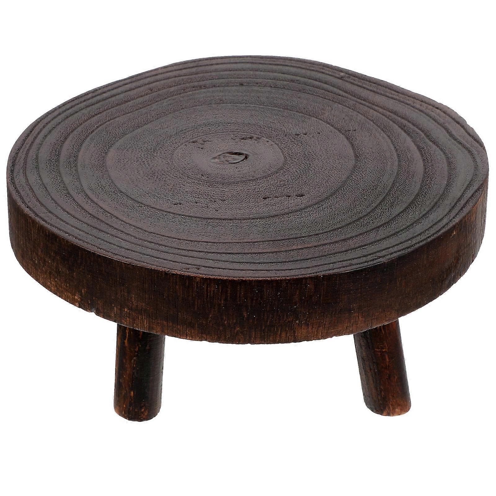Présentoir à gâteaux en bois en forme de tabouret pour salon 20 x 20 x 9 cm, robuste, 3 pièces