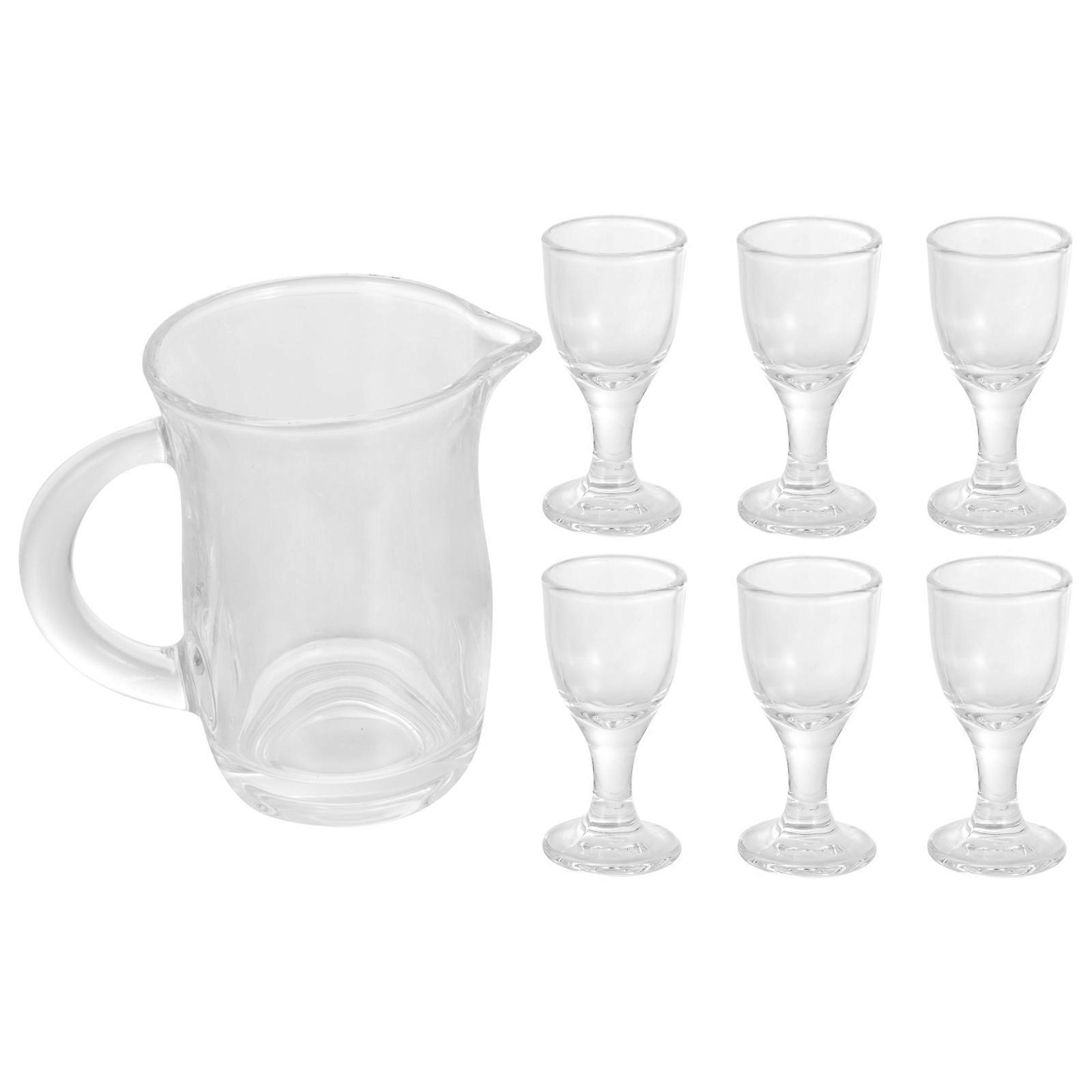 Decanter Glass Set for Party Use 1Set Transparent Cups