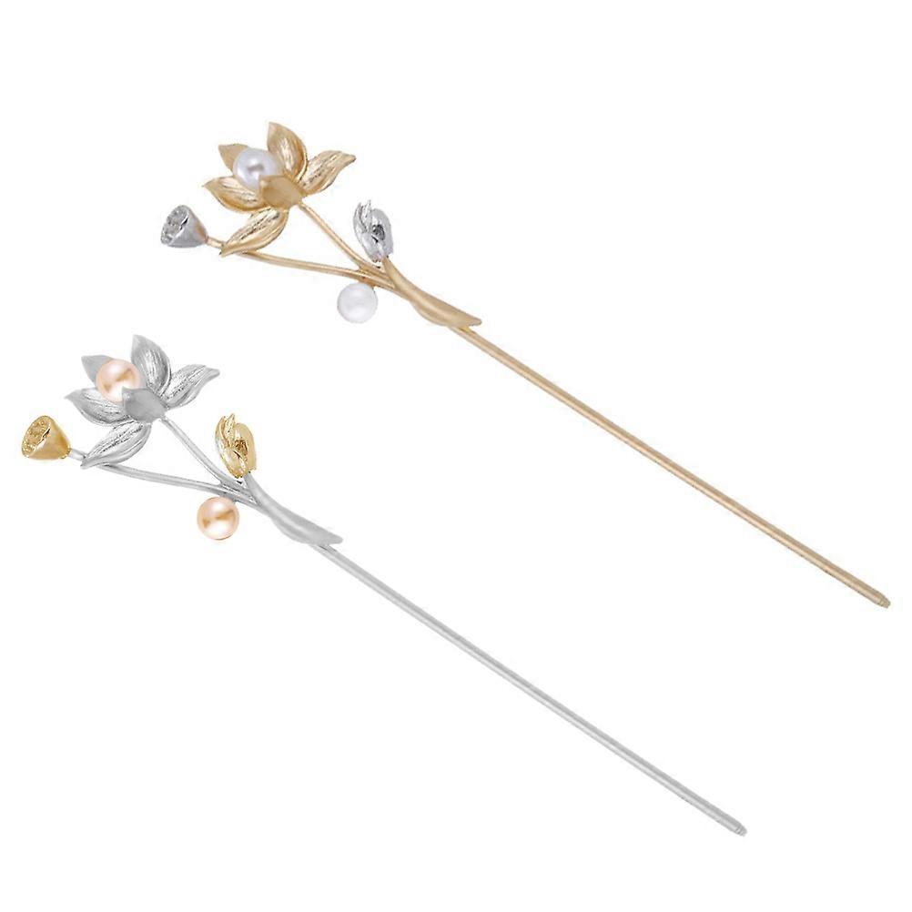 Hanfu Style Flower Hair Stick 4 Pcs Retro Hairpin For Fans Of Chinese Use With Durable Design