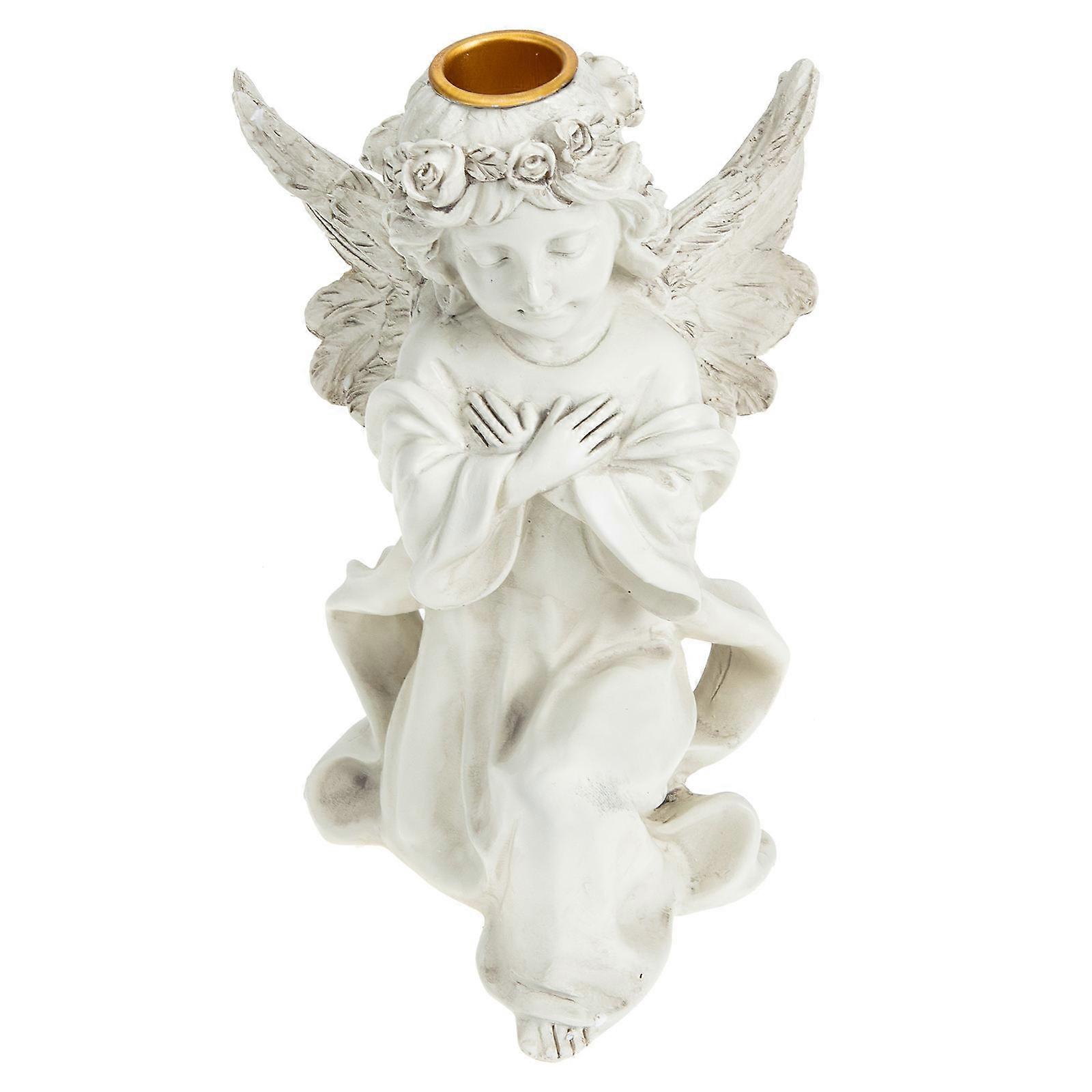 Dining Table Candlestick Candle Holder for Home 2Pcs Resin Yellow