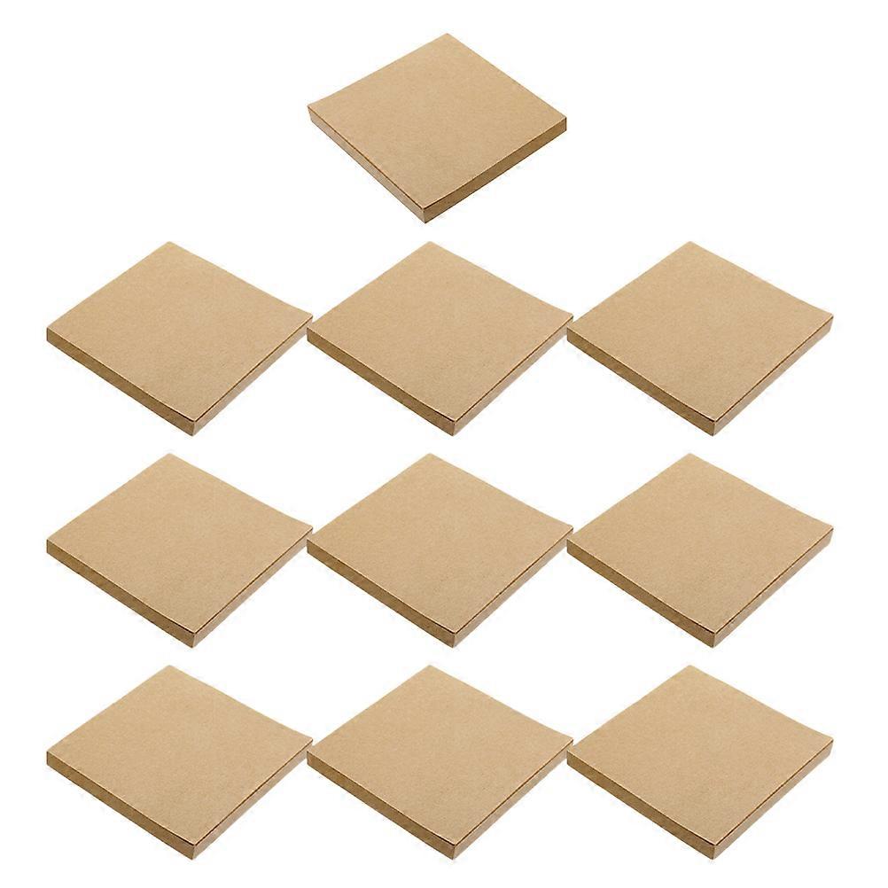 Blank Brown Notepads for Writing 10 Pads Tearable Student Memo Pads Set
