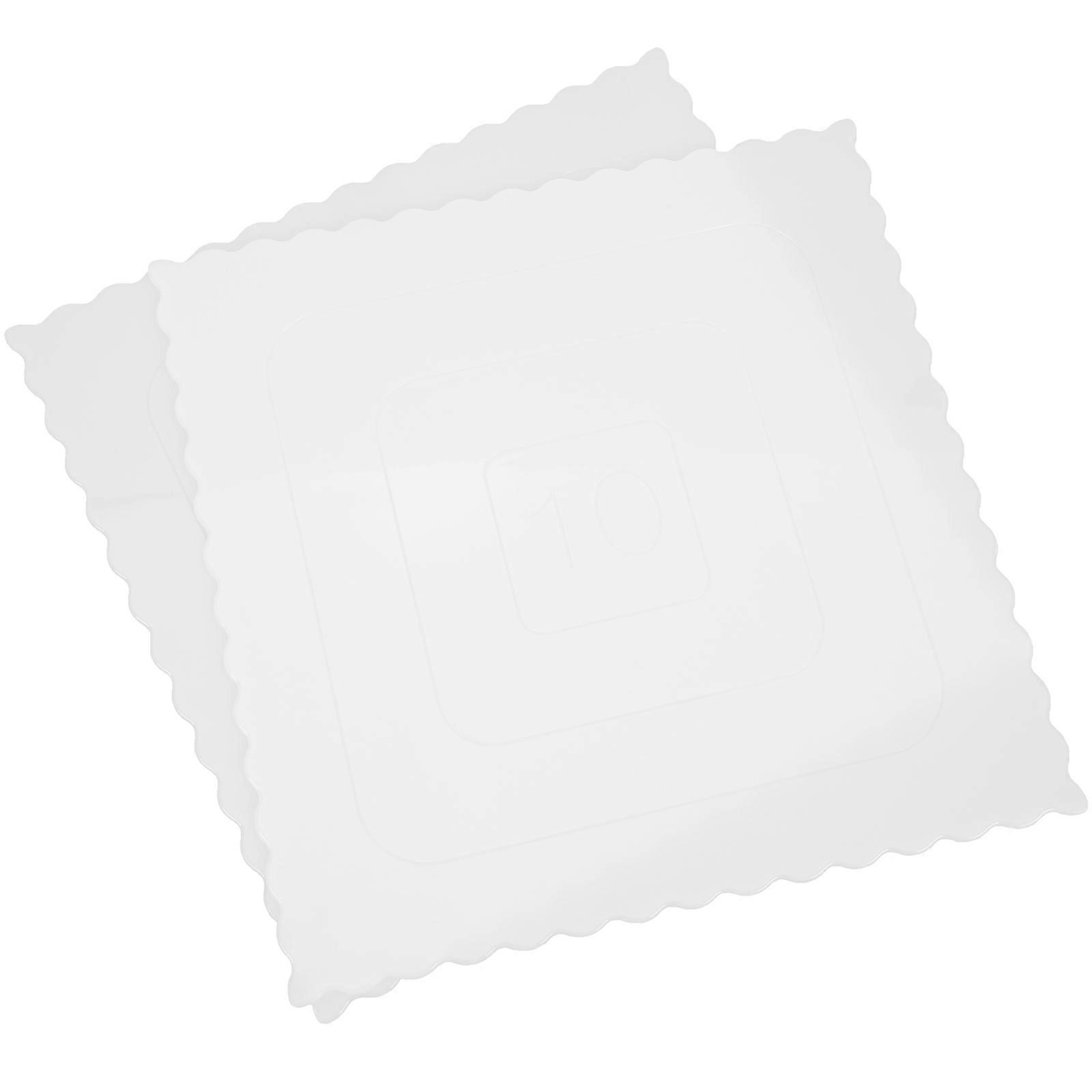 Cake Tray Decorative Cake Plates for Serving 4Pcs White Dessert Display