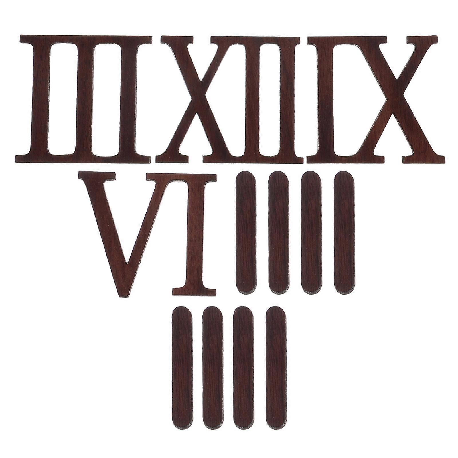 Wooden Roman Numeral Clock Numbers Kit for DIY Clock Making 2Sets