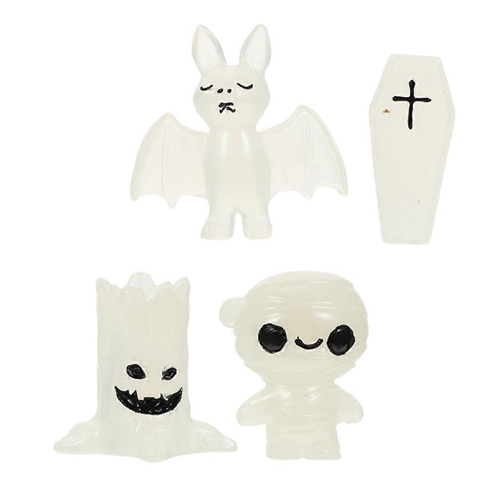 Halloween Ornaments Mini Figurine for Decor 8Pcs Glow in The Dark Decor