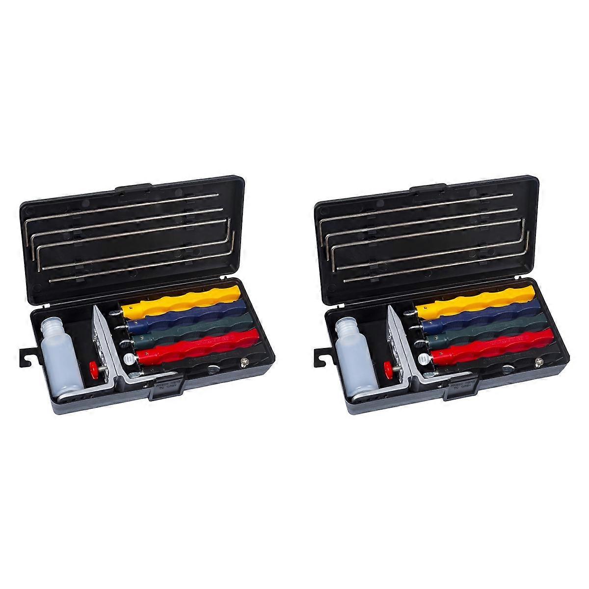 2X Knife Sharpening System,Professional Knife Sharpener with Controlled Angle,Knife Sharpener with 1