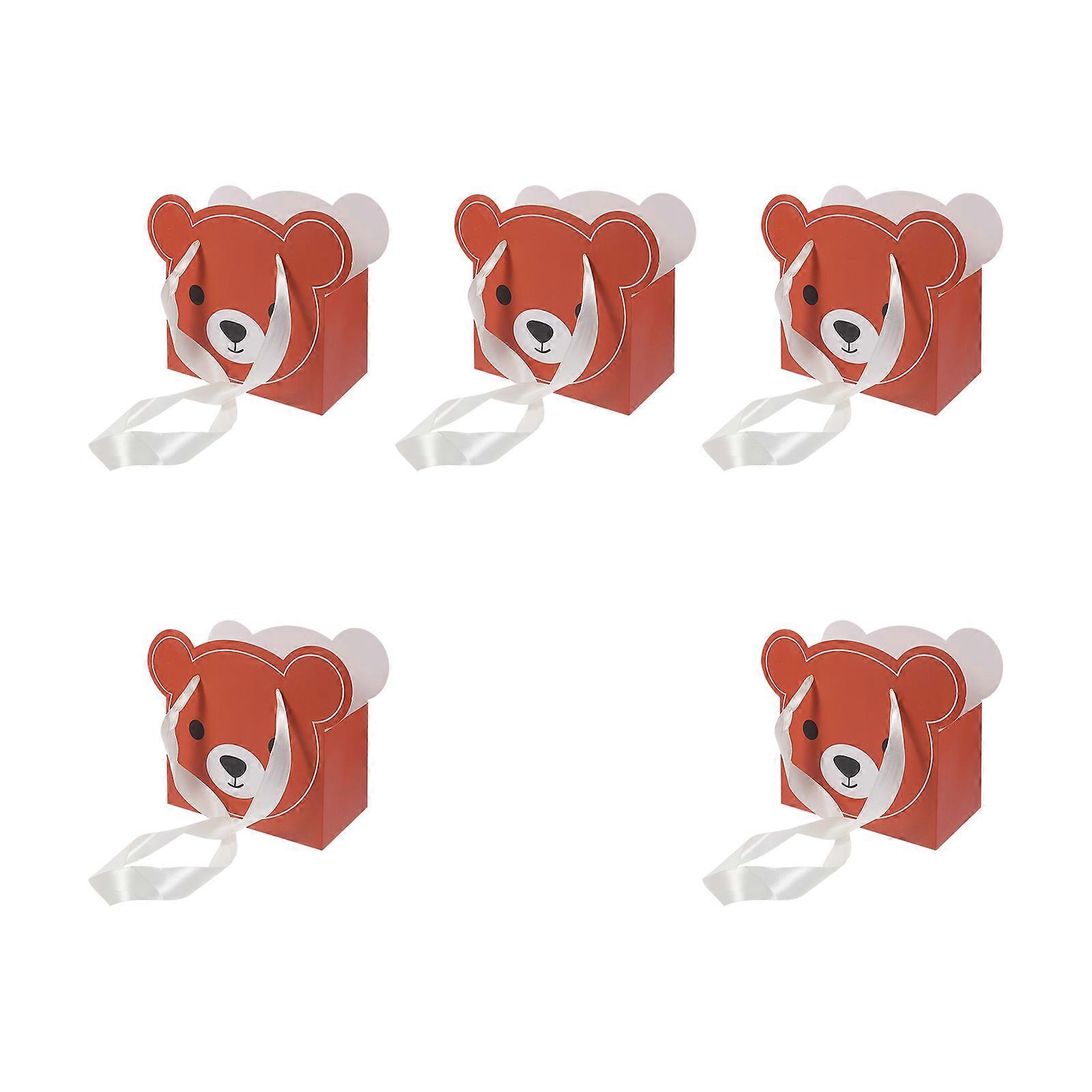 Kraft Paper Handy Flower Box for Storage Use 5Pcs Pcs