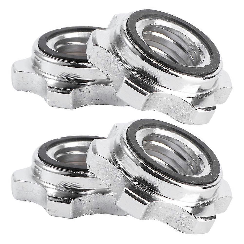 Dumbbell Nut Silver Collar for Secure Locking Use 8Pcs Set