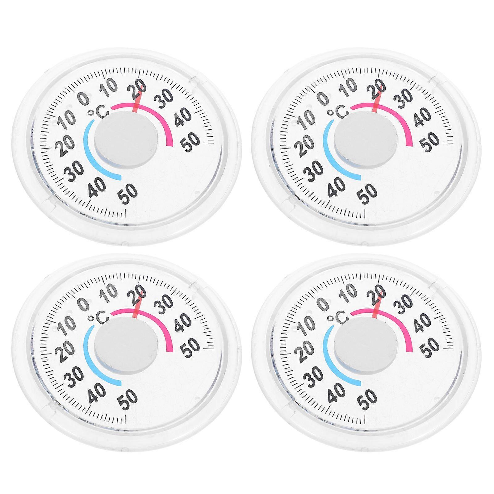 Indoor Temperature Gauge Round Window Tool for Accurate Weather Monitor 12Pcs