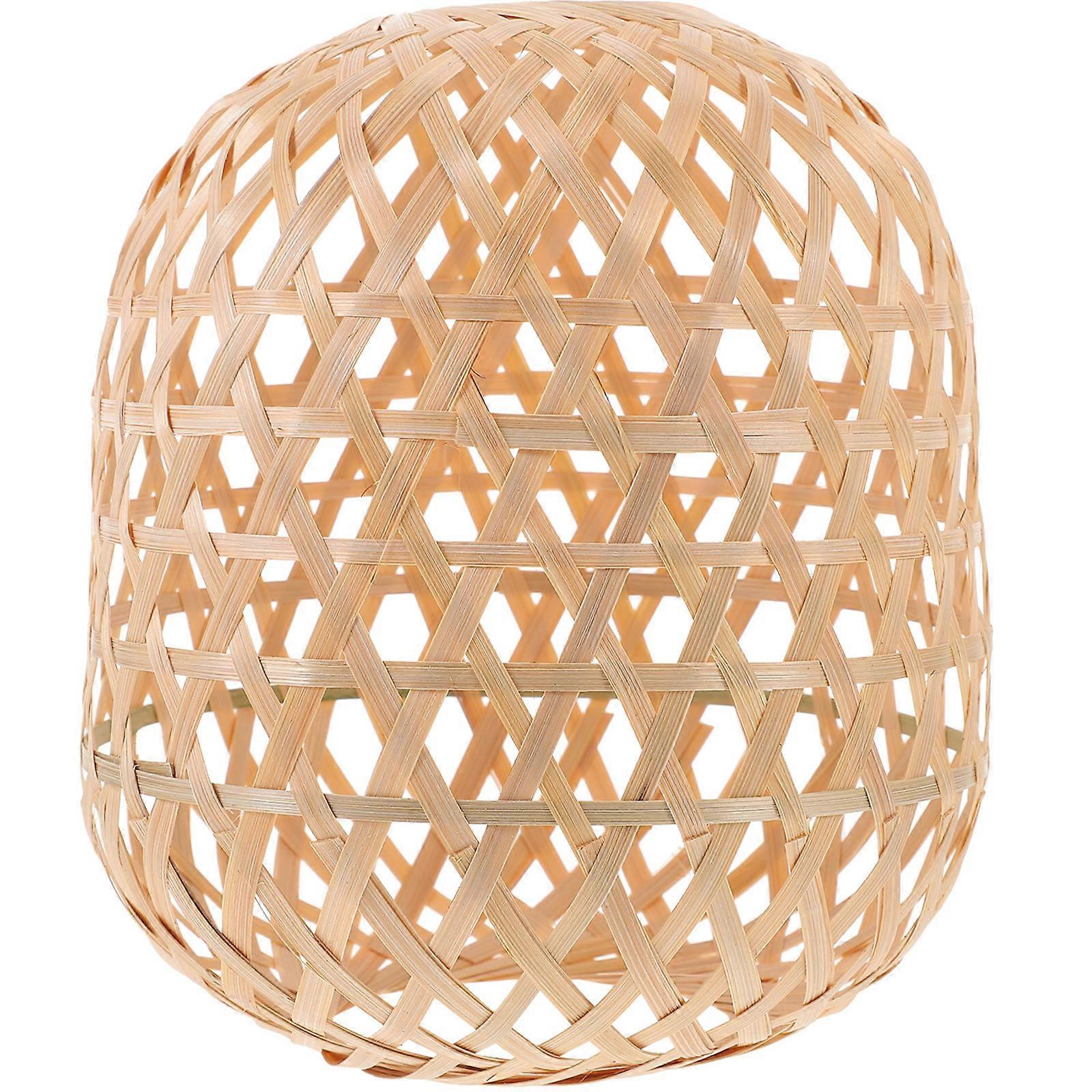 Pendant Light Shade Bamboo Lampshade for Decoration 2Pcs Rustic Hanging Design