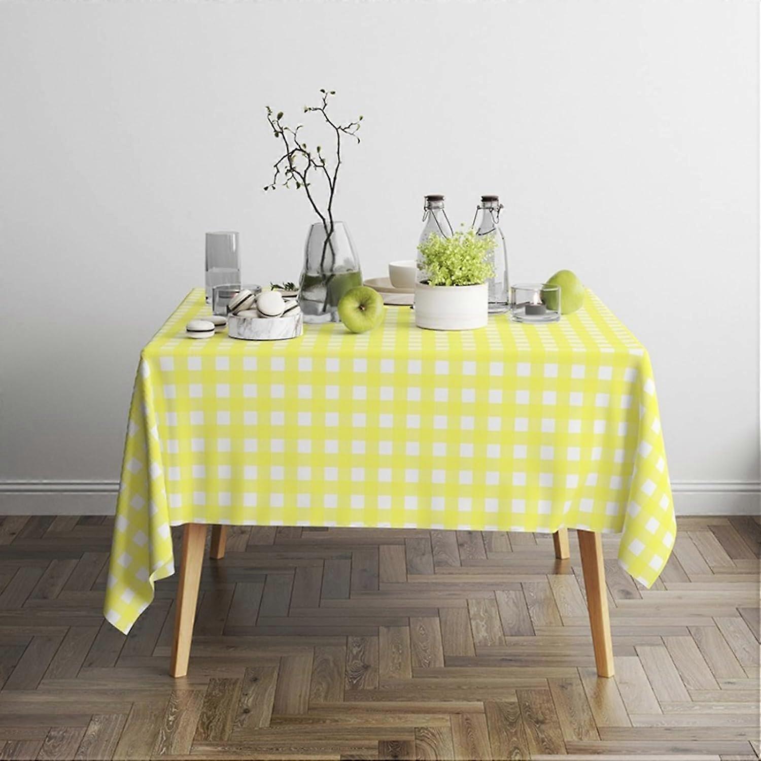 Tablecloth Polyester, Rectangular Dining Tablecloth, White Tablecloth, Machine Washable