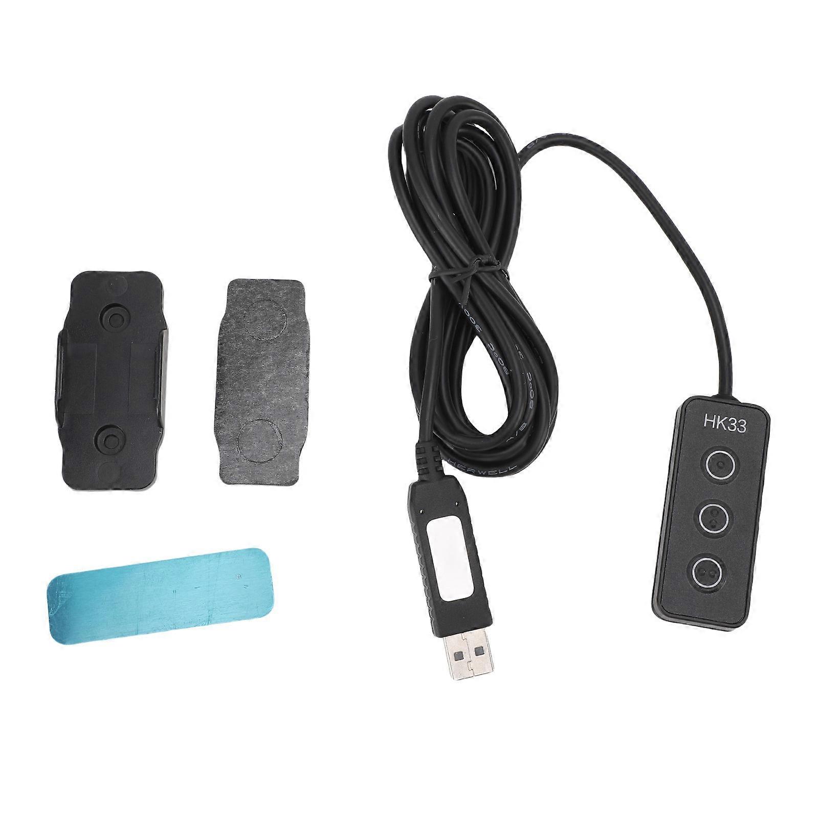 3 Key USB Keyboard with Braille Design Customizable Macro Functions for Work Gaming Black