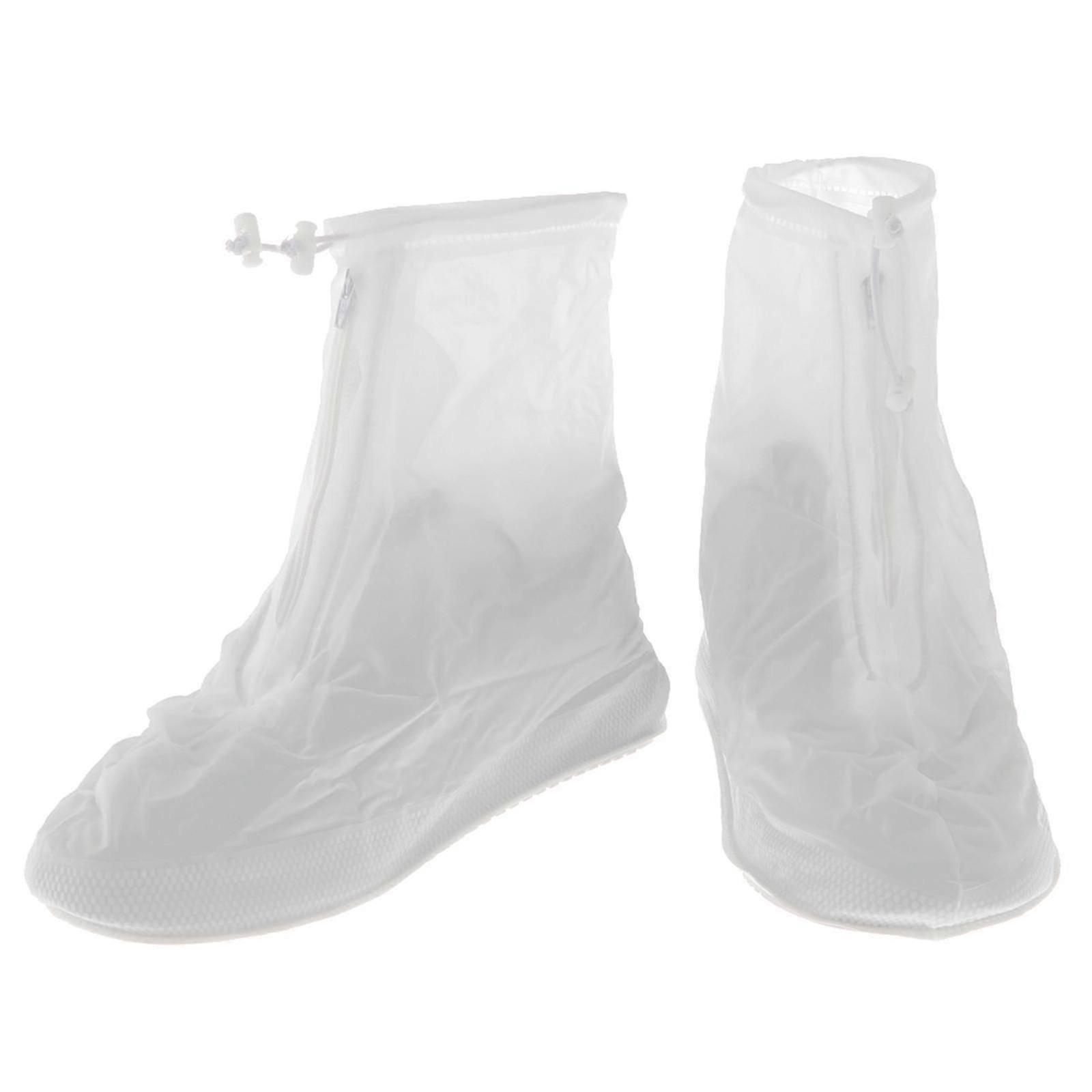 Waterproof rain shoe covers adults reusable with zip