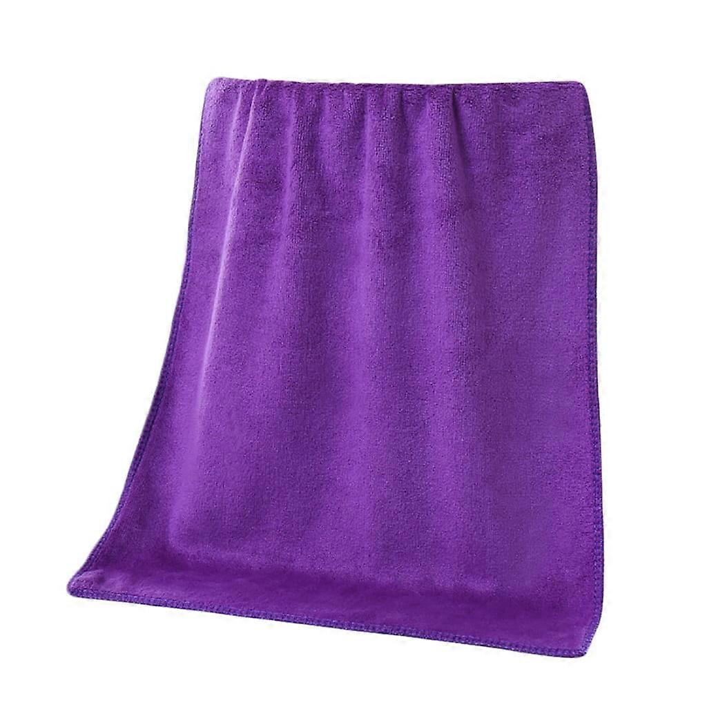 acdanc Solid Print Polyester Bath Towels & Washcloths, Purple